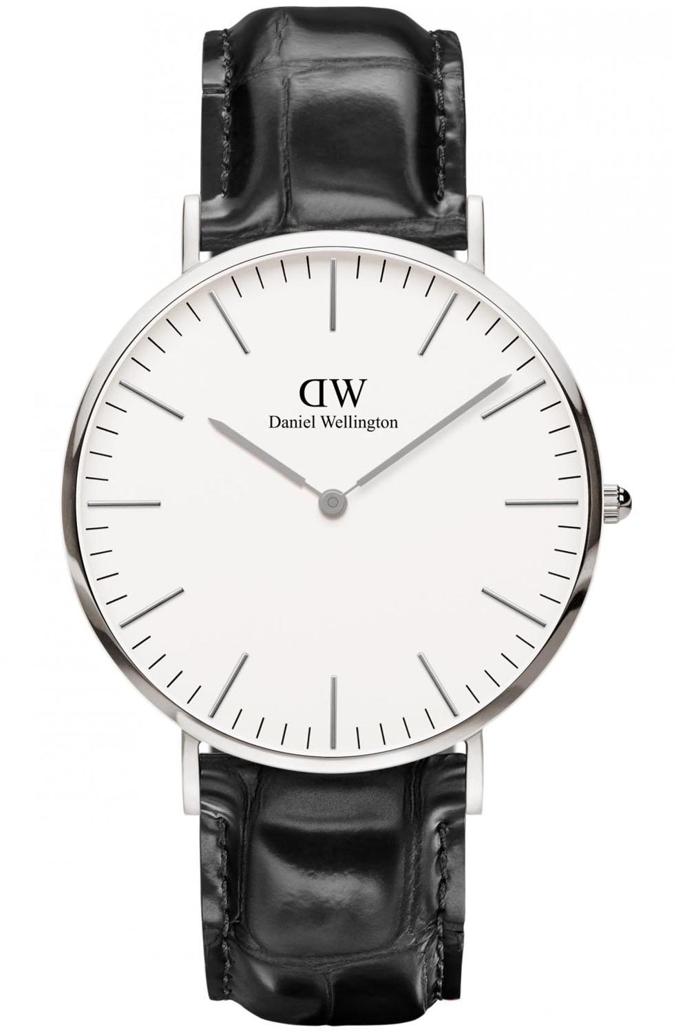 Daniel Wellington Classic Reading - Klassisk herreklokke i stål med sort lærreim -  Kvarts - Sølv - Herreklokker - Skinn - Mineral