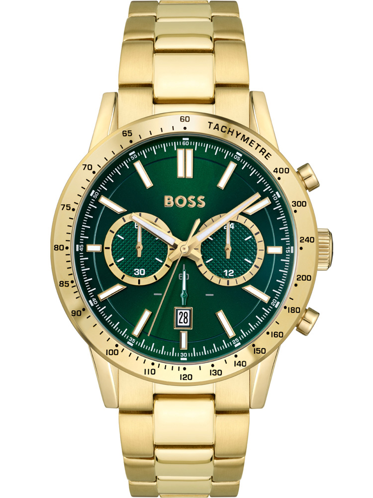 BOSS Allure 1513923 -  Kvarts - Gull - Herreklokker - Rustfritt stål - ledd m/pin - Mineral