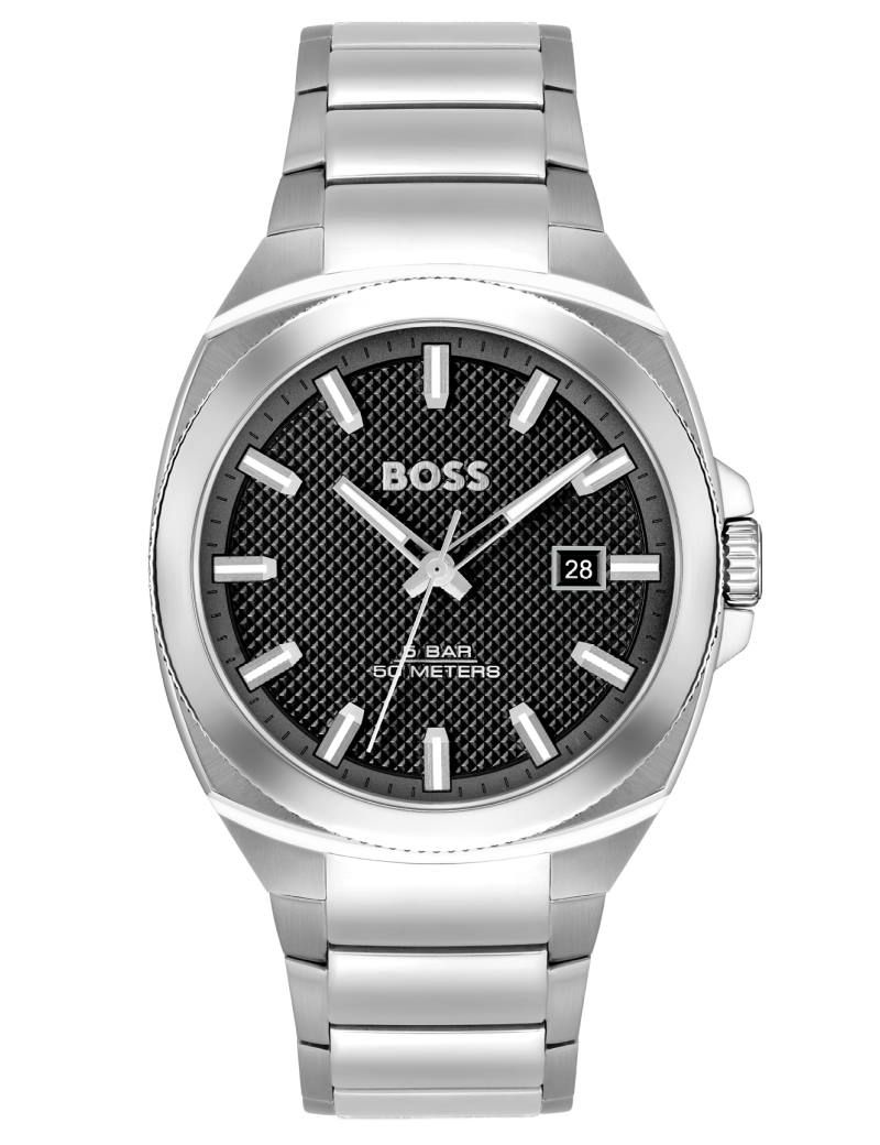 BOSS Walker 1514136 -  Kvarts - Sølv - Herreklokker - Rustfritt stål - ledd m/pin - Mineral
