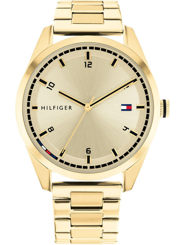 Tommy Hilfiger 1710457 -  Kvarts - Gull - Herreklokker - Rustfritt stål - ledd m/pin - Mineral