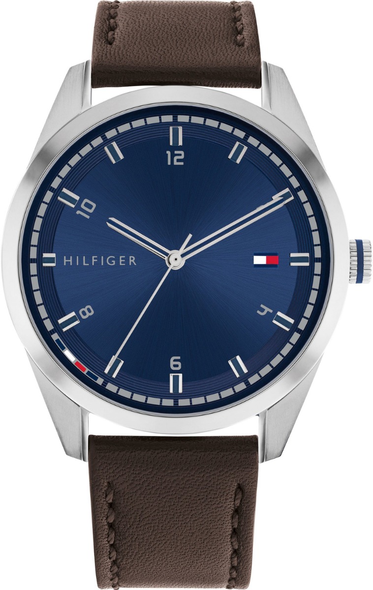 Tommy Hilfiger 1710458 -  Kvarts - Sølv - Herreklokker - Skinn - Mineral