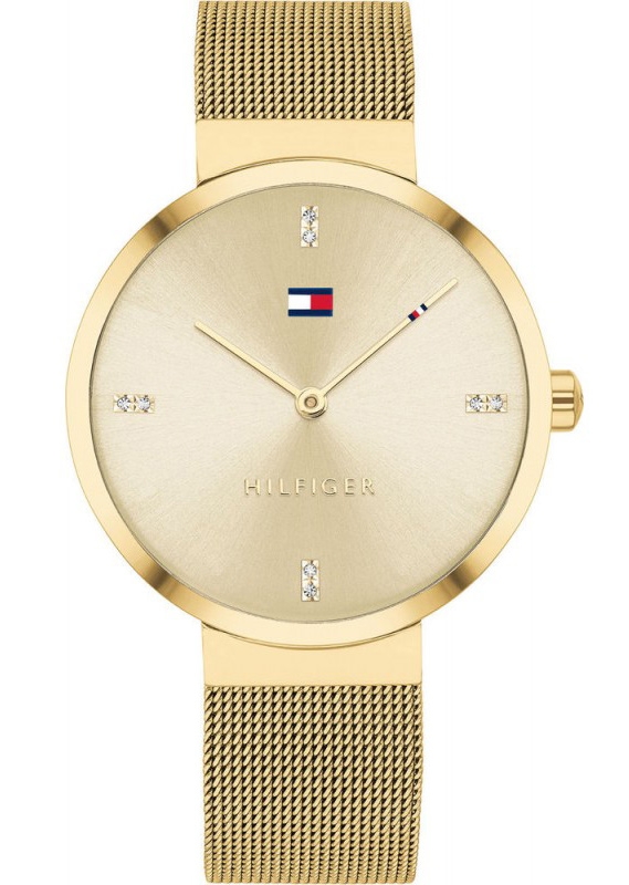 Tommy Hilfiger 1782217 -  Kvarts - Gull - Dameklokker - Meshlenke - Mineral