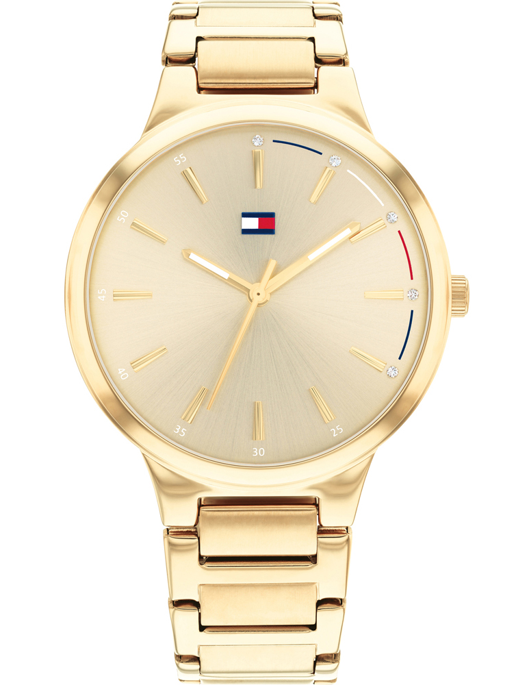 Tommy Hilfiger 1782402 -  Kvarts - Gull - Dameklokker - Rustfritt stål - ledd m/pin - Mineral