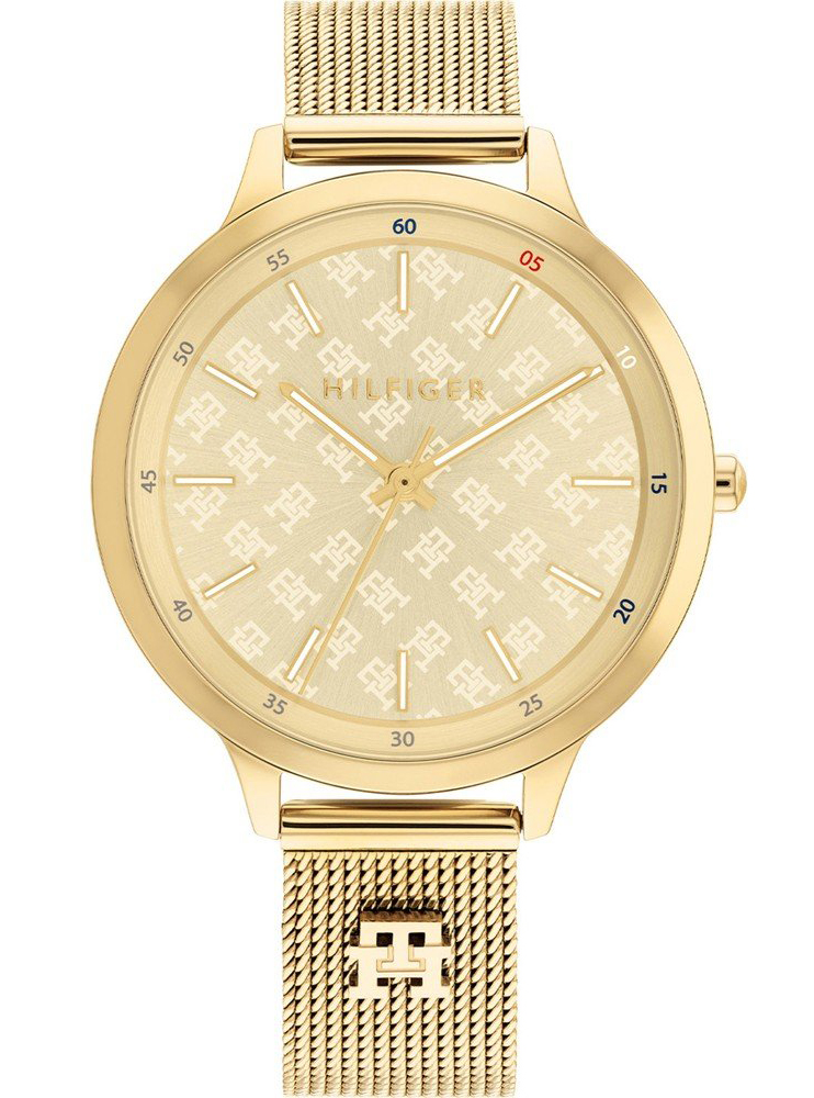 Tommy Hilfiger Iris 1782588 -  Kvarts - Gull - Dameklokker - Meshlenke - Mineral