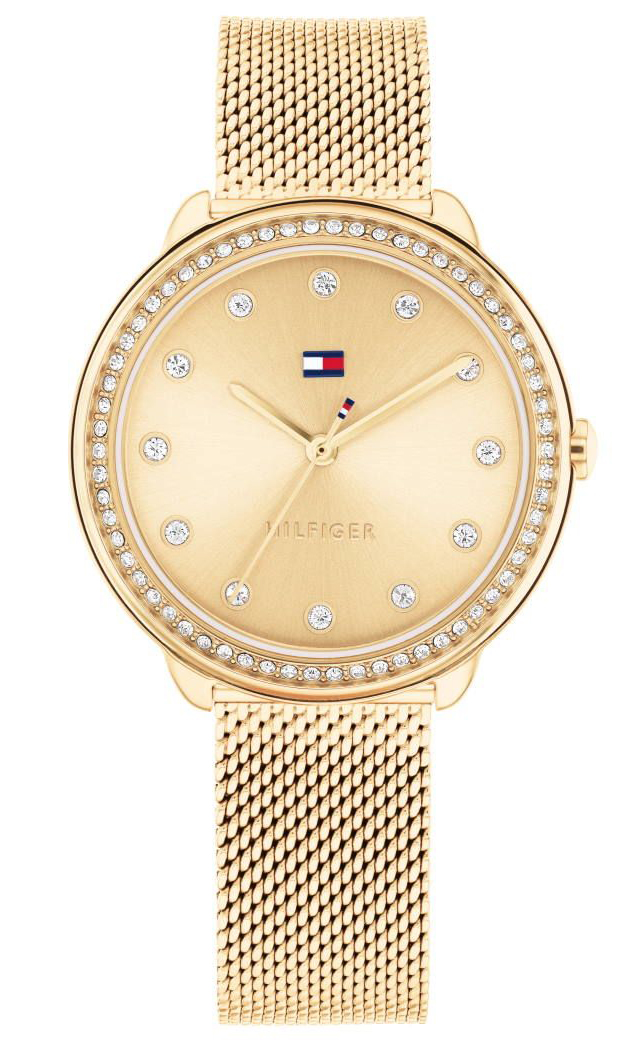 Tommy Hilfiger Demi 1782699 -  Kvarts - Gull - Dameklokker - Meshlenke - Mineral