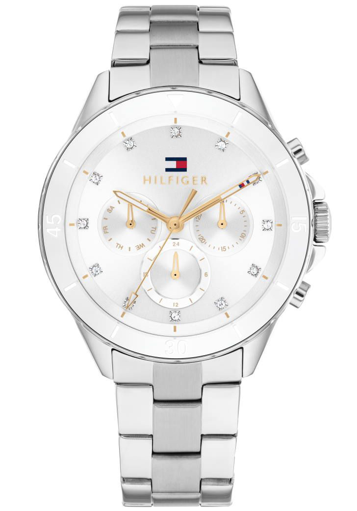 Tommy Hilfiger Mellie 1782707 -  Kvarts - Sølv - Dameklokker - Rustfritt stål - ledd m/pin - Mineral