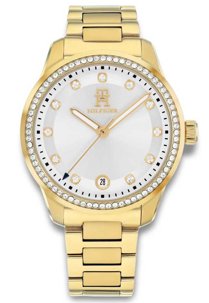 Tommy Hilfiger TH85 Crystals 1782758 -  Kvarts - Gull - Dameklokker - Rustfritt stål - ledd m/pin - Mineral