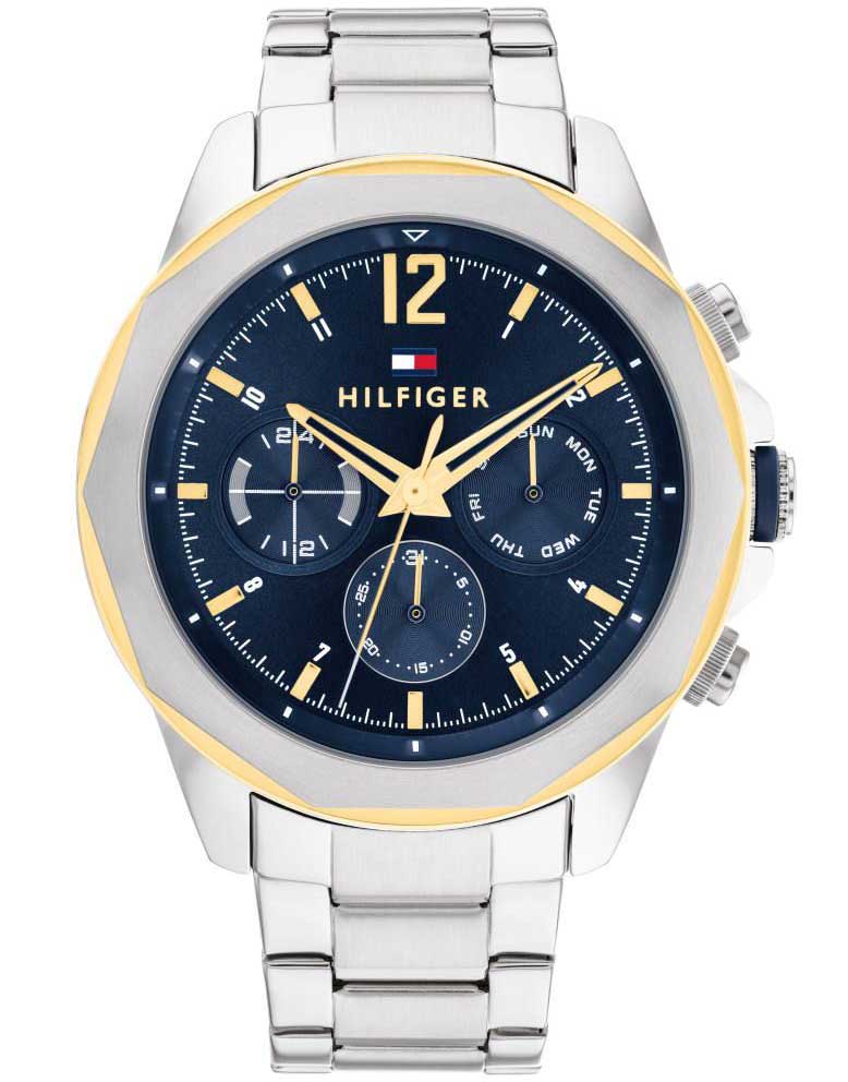 Tommy Hilfiger Lars 1792059 -  Kvarts - Sølv - Herreklokker - Rustfritt stål - ledd m/pin - Mineral
