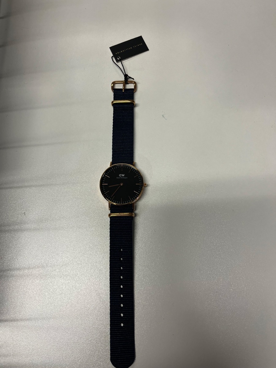 Daniel Wellington Classic Black Bayswater Rose Gold 36 MM DW00100281 -  Kvarts - Rosegull - Dameklokker - Stoff - Mineral