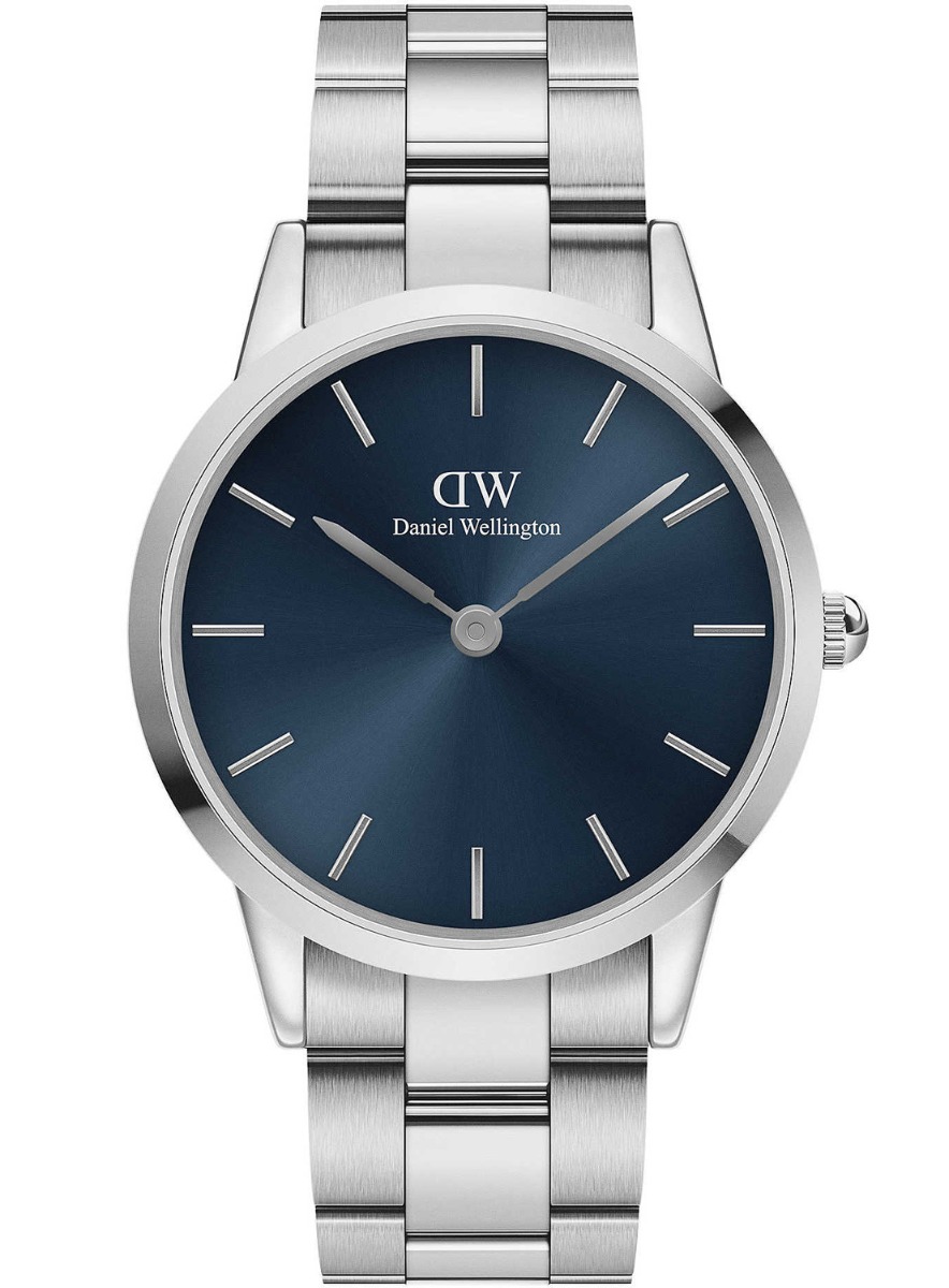 Daniel Wellington Iconic Link Arctic 40mm DW00100448 -  Kvarts - Sølv - Herreklokker - Rustfritt stål - ledd m/pin - Mineral