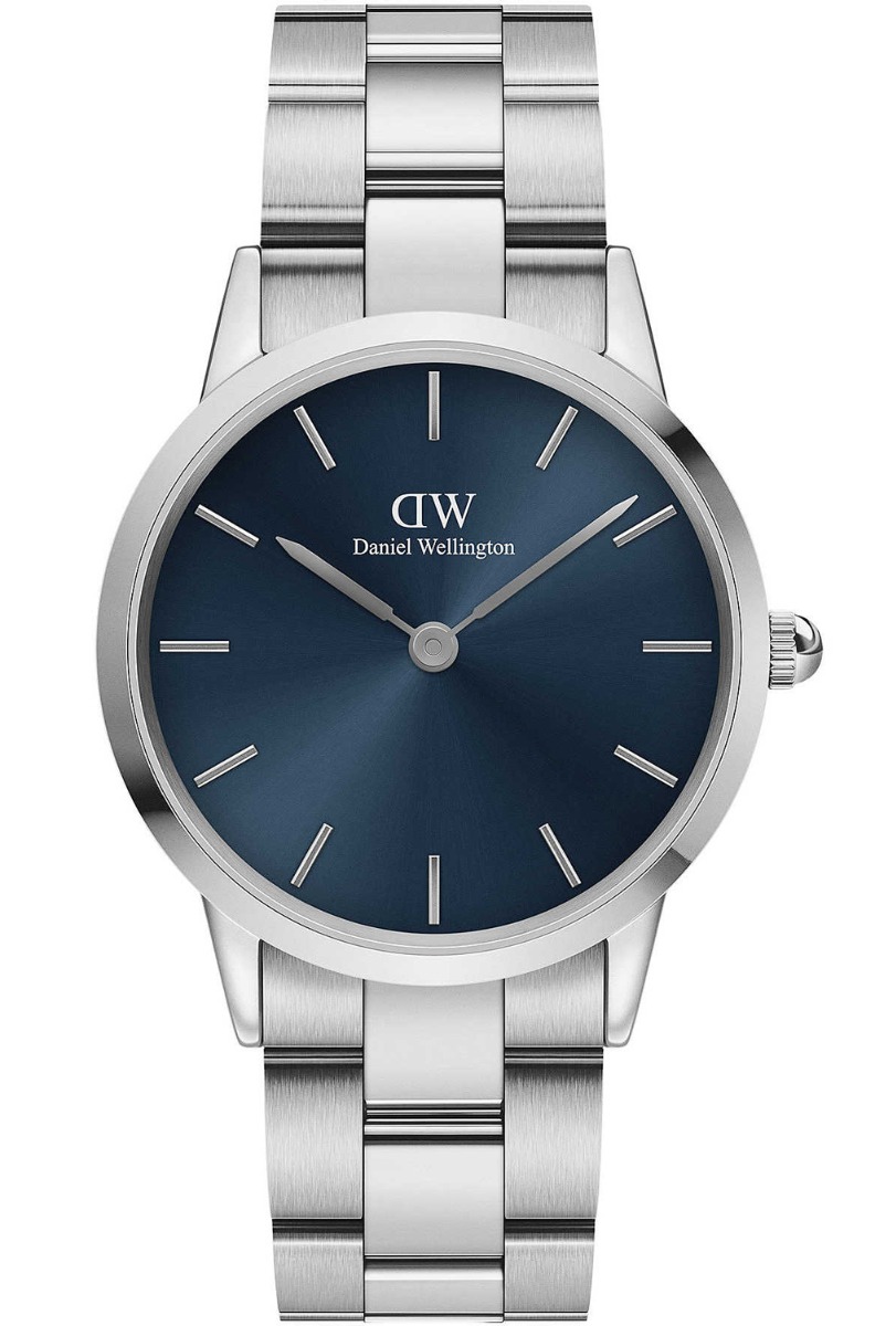 Daniel Wellington Iconic Link Arctic 36mm DW00100458 -  Kvarts - Sølv - Dameklokker - Rustfritt stål - ledd m/pin - Mineral
