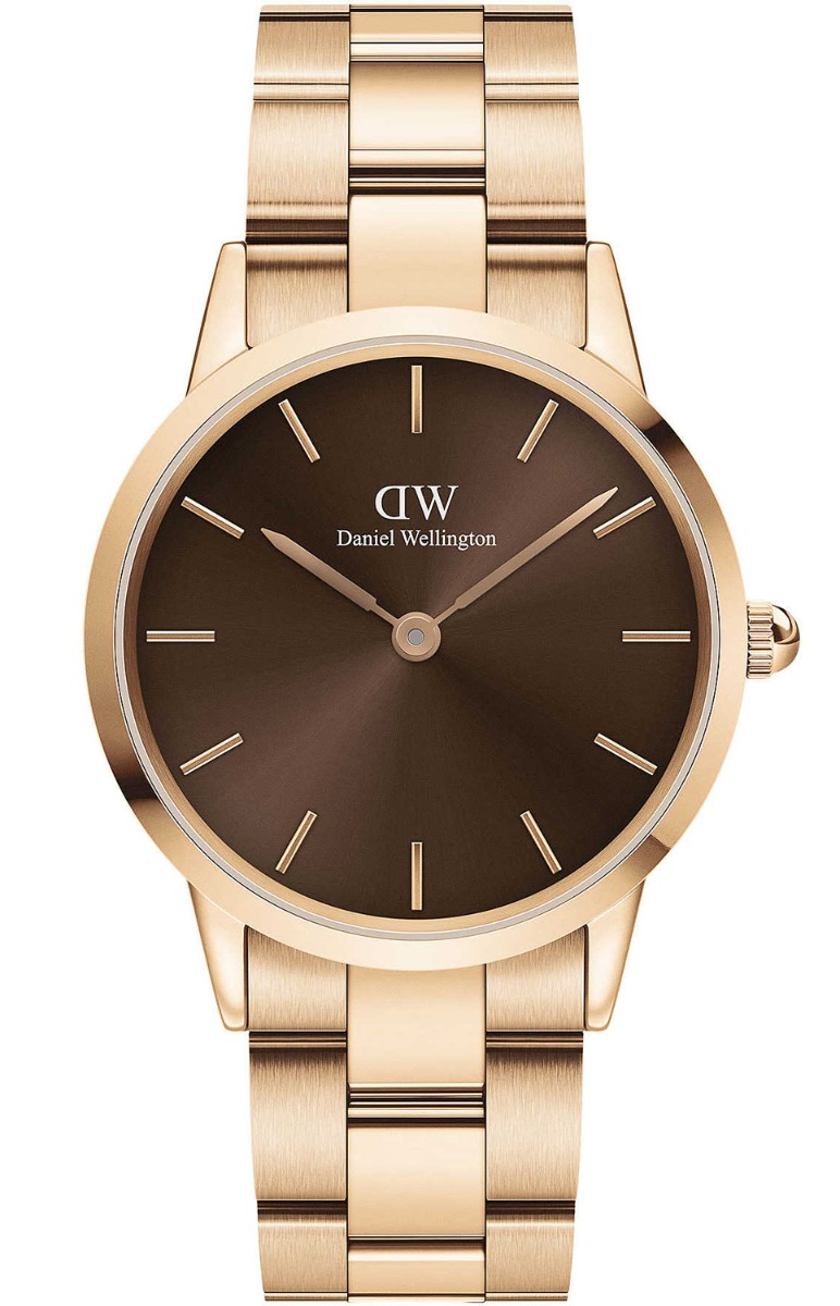 Daniel Wellington DW Watch Iconic Link Amber 36mm Rose Gold