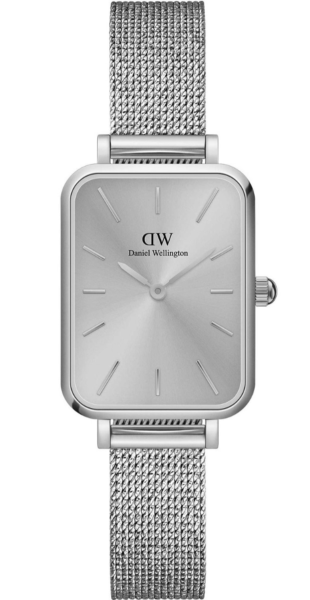 Daniel Wellington Quadro Unitone DW00100486 -  Kvarts - Sølv - Dameklokker - Meshlenke - Mineral