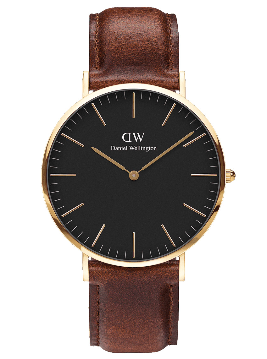 Daniel Wellington Classic St Mawes 40mm DW00100543 -  Kvarts - Gull - Herreklokker - Skinn - Mineral