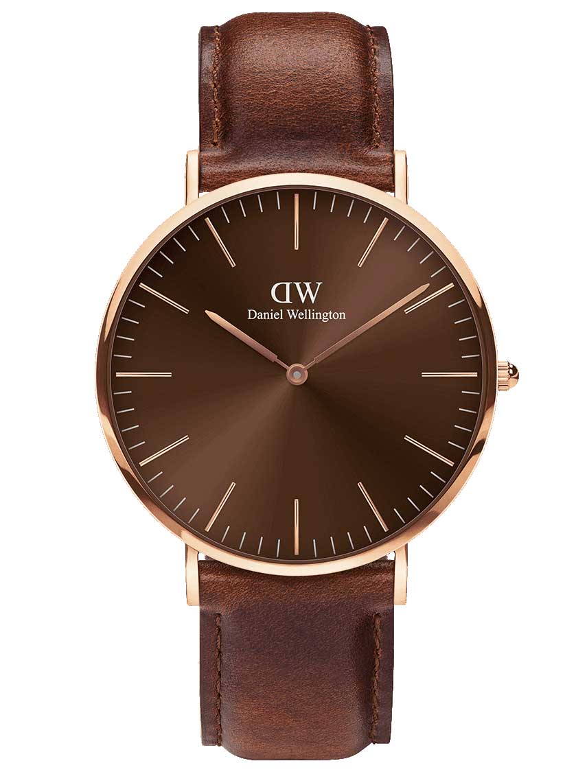 Daniel Wellington DW Watch Classic St Mawes Amber Rose Gold 40mm