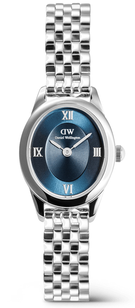 Daniel Wellington Oval Ophelia Mini Arctic Silver DW00100807 -  Kvarts - Sølv - Dameklokker - Rustfritt stål - ledd m/pin - Mineral
