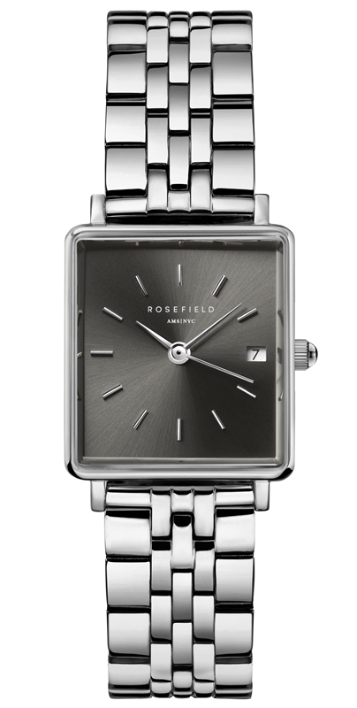Rosefield The Boxy XS BGSSS-Q051 -  Kvarts - Gunmetal - Dameklokker - Rustfritt stål - ledd m/pin - Mineral