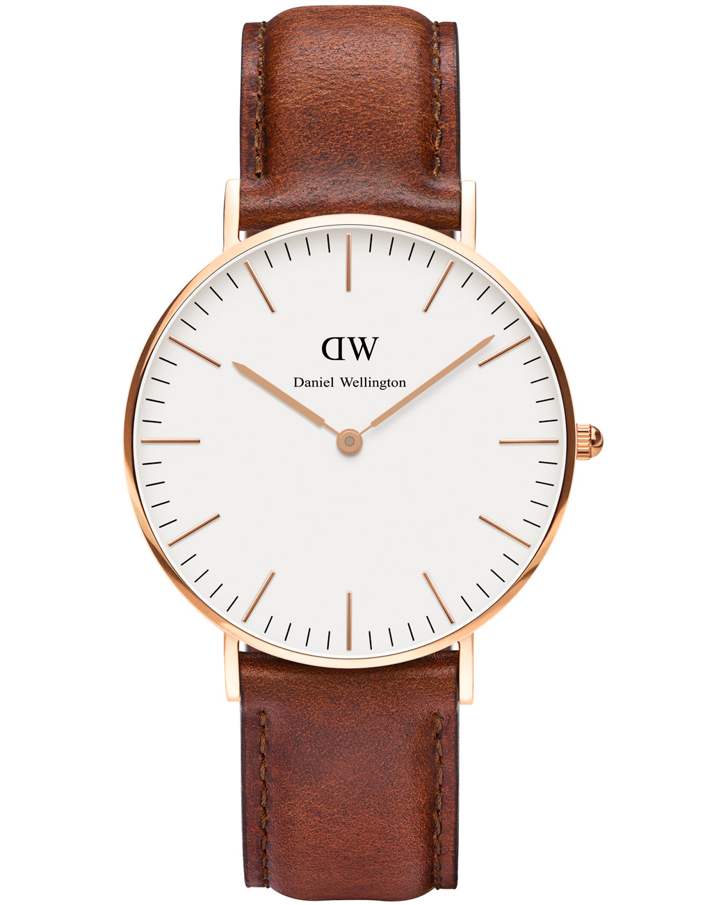 Daniel Wellington Classic St Mawes Dameklokke, Rosé gull, 36mm -  Kvarts - Rosegull - Dameklokker - Skinn - Mineral