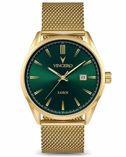 Vincero Kairos Mesh Limited Release Green/Gold Gol-GrnM-K30
