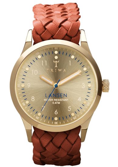 Triwa Gold Lansen Brown Mono Braided RIP