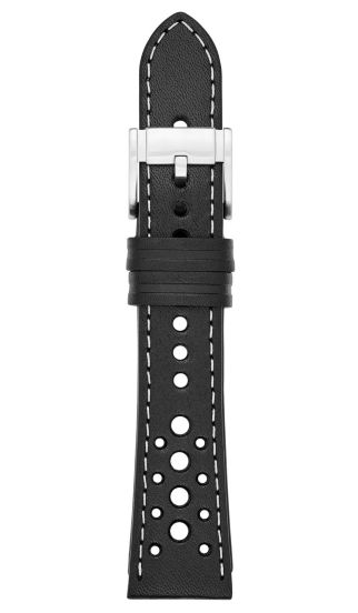 Fossil 22mm Black Leather Strap S221249 RIP