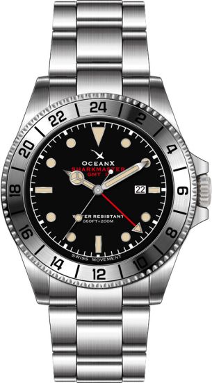 OceanX Sharkmaster GMT Swiss Movement SMS-GMT-231 Dykkerklokke i