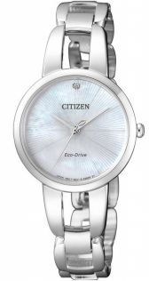 Citizen L Collection dameklokke med perlemor urskive og diamant indeks | EM0430-85N