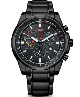 Citizen Eco-Drive kronograf i svart stål | Sportskronograf med tachymeter | AT1195-83E