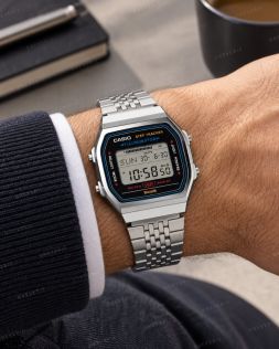 Casio digitalklokke i stål med Bluetooth i 38mm