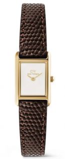 Daniel Wellington Bound Mini Dark Brown Lizard Gold DW00100904 