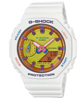 Sommerstemning G-SHOCK med hvit karbonkjerne og strandkolleksjon | GMA-S2100BS-7AER