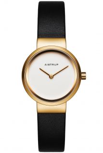 Feminint dameur med hvit urskive og gyllen finish | AIW7604