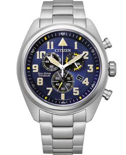 Citizen sportsklokke med Eco-Drive kronograf i Super Titanium | AT2480-81L