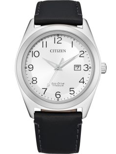 Citizen Eco-Drive Titanium herreur med lærreim | AW1640-16A