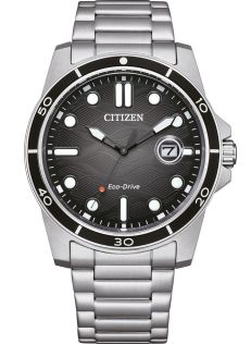 Citizen sportsklokke med Eco-Drive og dykkerdesign i rustfritt stål | AW1816-89E