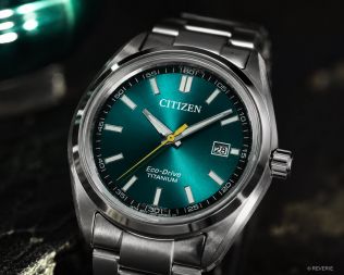 Citizen Mens Solar Aqua-Green Titanium 40mm 