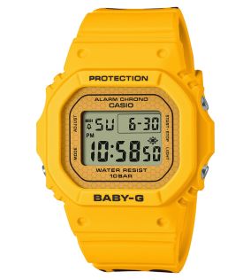 BABY-G Solar Sloth Collection digital klokke i sommergul med 200M vannmotstand | BGD-565SLC-9ER
