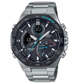 Edifice Solar Race Timer med Bluetooth, stålramme og åttekantet design | ECB-950DB-1AEF