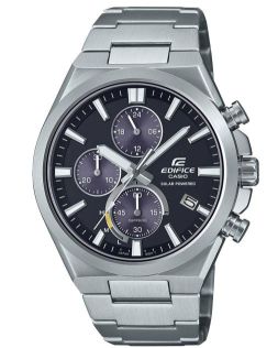 Edifice Solar Chronograph med safirkrystall og skjulte solcellepaneler | EFS-S630D-1AVUEF