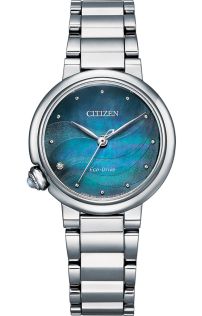 Citizen Eco-Drive dameklokke med diamant og turkis perlemorskive | EM0910-80N