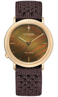 Citizen L Ambiluna dameklokke i rosegull med E031 urverk og laboratoriefremstilt diamant | EM1003-48X
