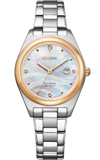 Citizen Eco-Drive Super Titanium dameklokke med diamanter | EW2606-87Y