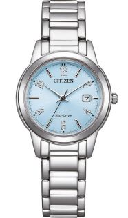Citizen Eco-Drive dameklokke med lyseblå urskive | FE1241-71L