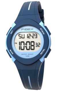 Reiseklokke for barn marineblå med dual tid | FIBEX19EN006