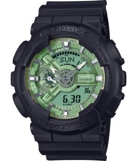 Militærgrønn G-SHOCK med digital-analog display og 200M vannmotstand | GA-110CD-1A3ER