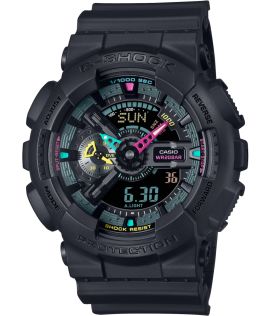 Fluorescerende G-SHOCK med virtuelt inspirert flerfarget design | GA-110MF-1AER