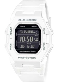 G-SHOCK ultra-slank hvit digital klokke med Bluetooth og skritteller | GD-B500-7ER