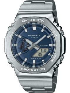 Marineblått metall G-SHOCK med rustfritt stål bezel og premium design | GM-2110D-2BER
