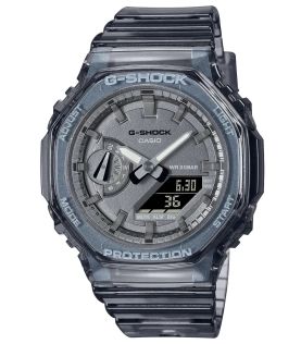 G-SHOCK transparent grå analog-digital sportsklokke, 200M vannbestandig | GMA-S2100SK-1AER