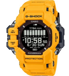 G-SHOCK Rangeman GPS Solar-klokke med pulsmåling i gult Master of G-design | GPR-H1000-9ER